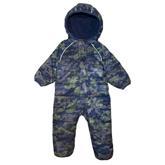 Hanna Andersson Baby Boy Camo Fleece Lined Snowsuit Puffer Bunting - Picture 1 of 7
